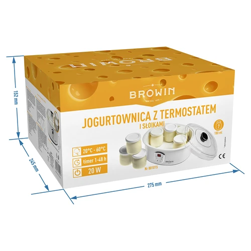 Yoghurtmaskin med termostat, 7 burkar, 1,3 L - 8