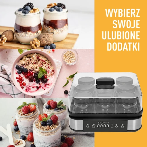 Yoghurtmaskin med termostat, 9 burkar, 1,6 L - 14