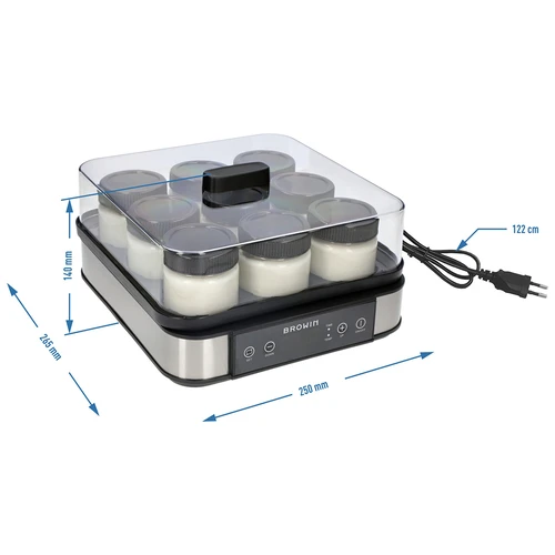Yoghurtmaskin med termostat, 9 burkar, 1,6 L - 11