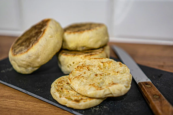 Engelska muffins i stekpanna