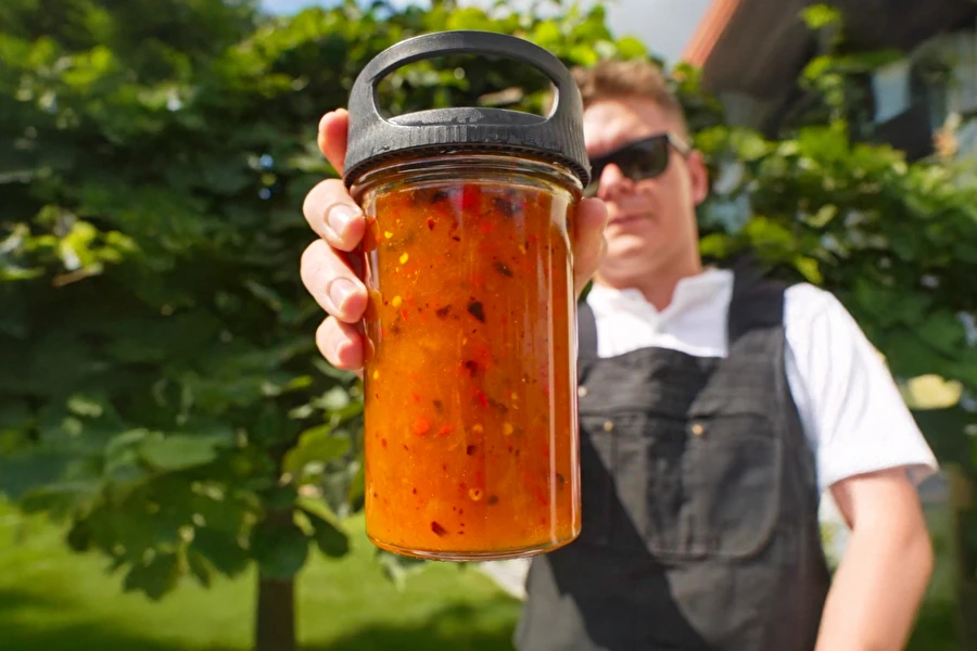 Browin Przepiśnik - Kryddig persikosylt med chili och en ton av rom